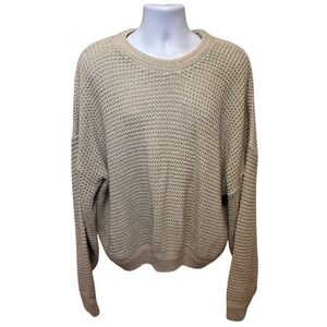 David Taylor Sweater Sz‎ 3XL Chunky Waffle Knit Cozy Gorpcore Dadcore